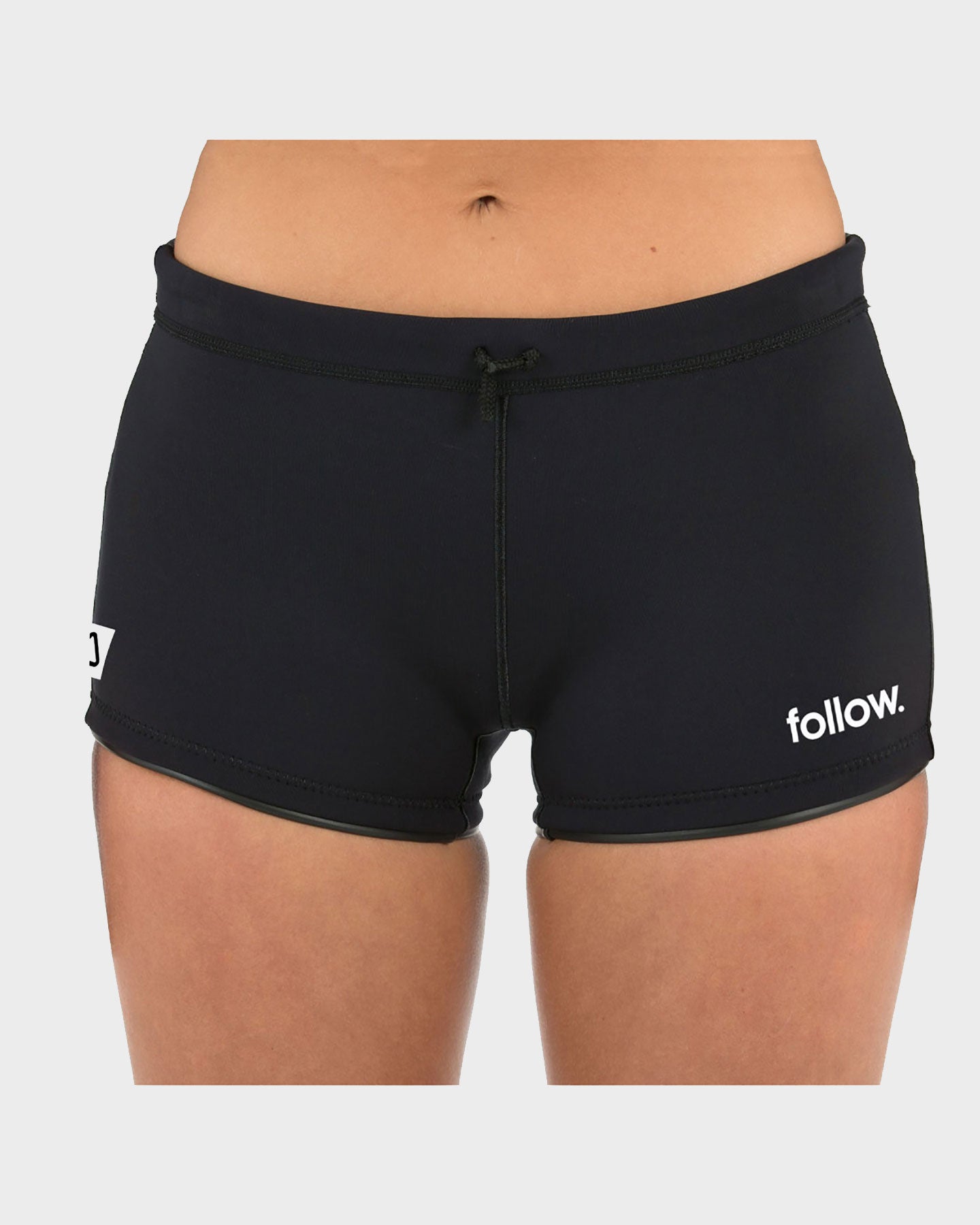 Follow Womens Basics Wetty Shorts - Black