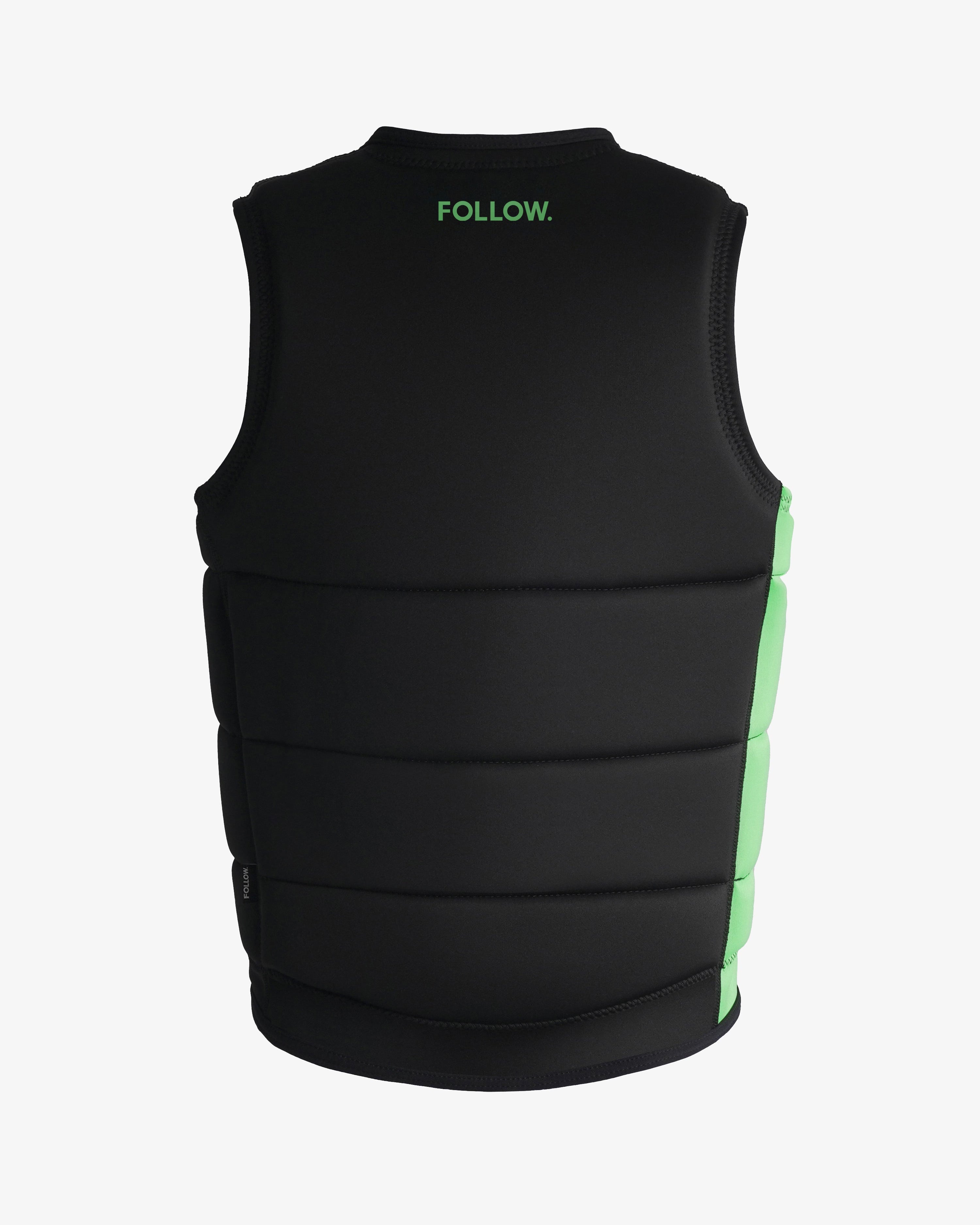 Follow Corp Mens Impact Vest - Black/Green 7
