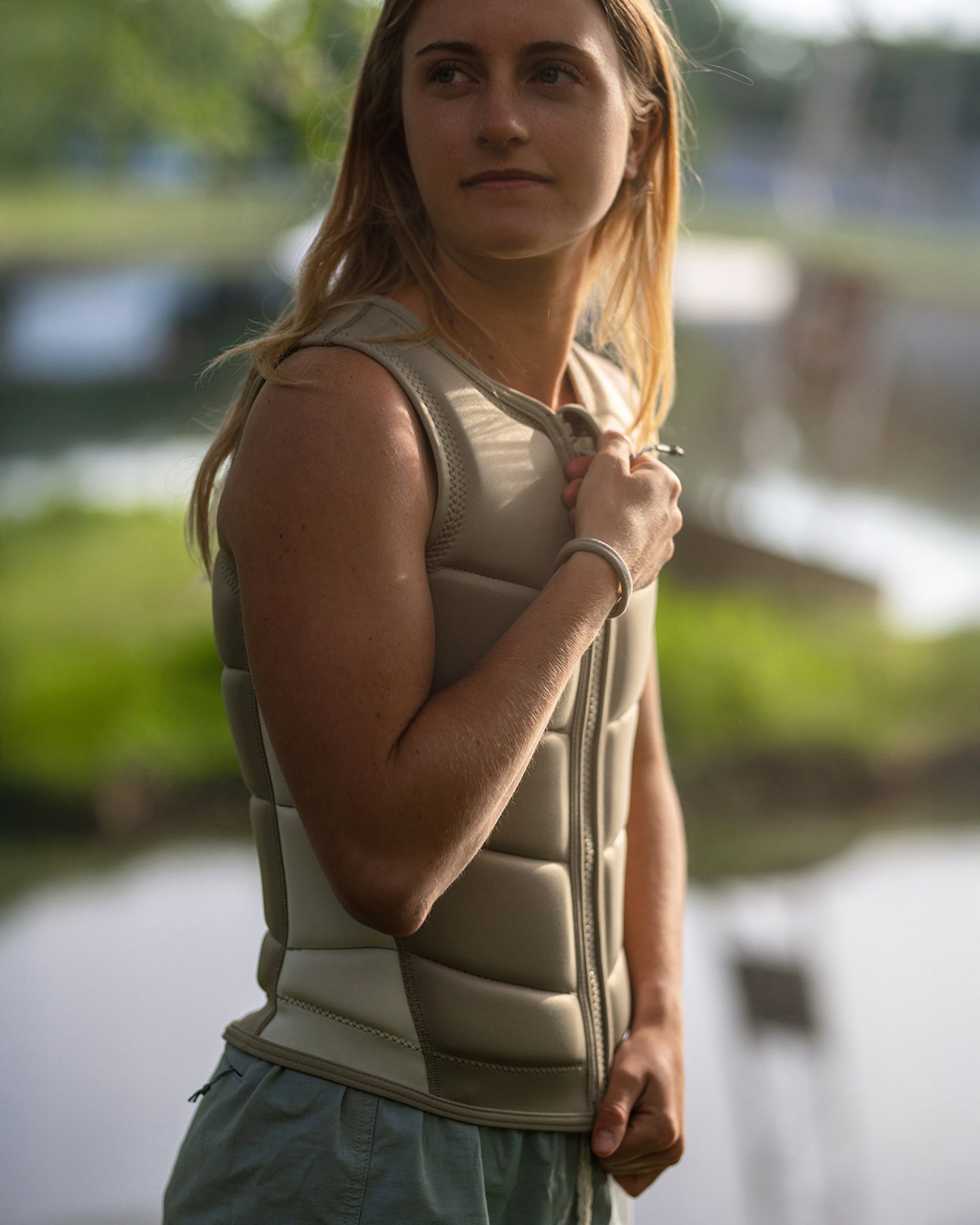 Follow Corp Womens Impact Vest - Sand Lifestyle 2