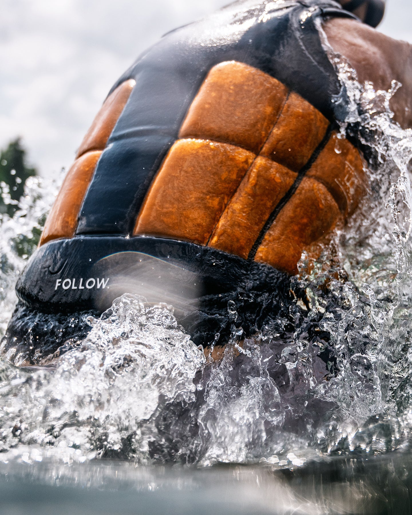 Follow Global Mens Impact Vest - Orange/Black Lifestyle 6