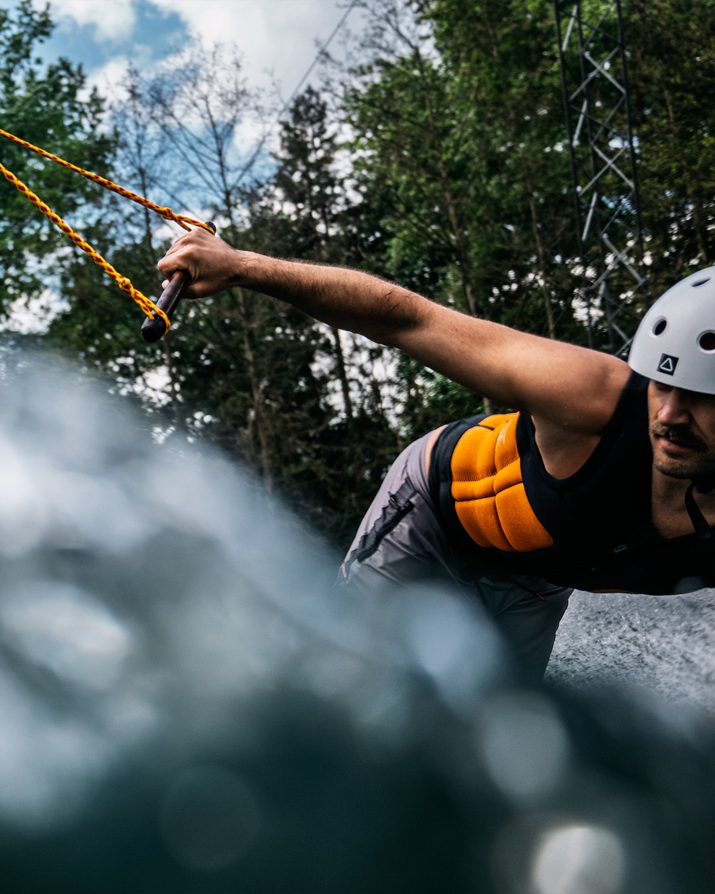 Follow Global Mens Impact Vest - Orange/Black Lifestyle 8