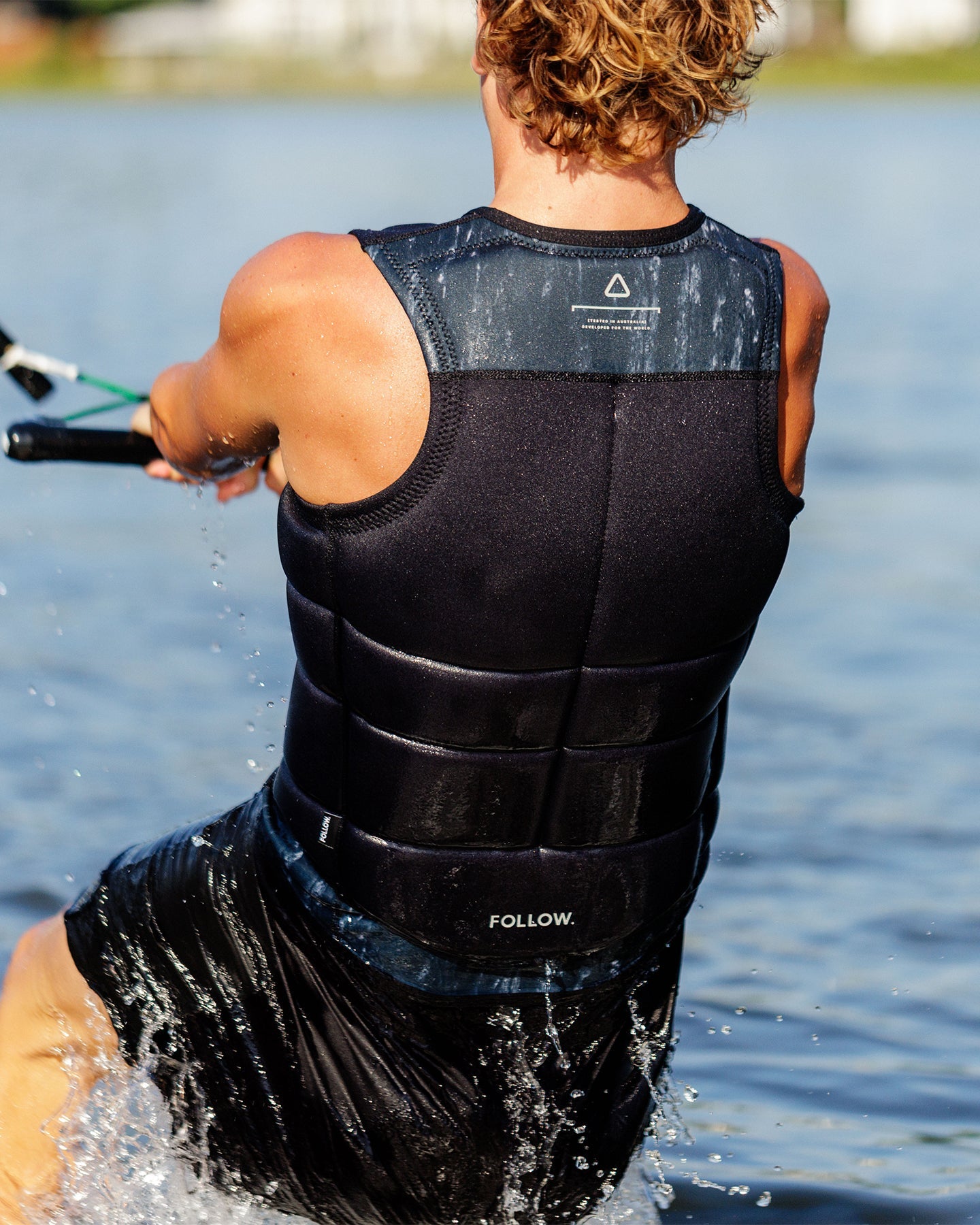 Follow Affiliate Mens Impact Vest - Black/Black Lifestyle 3