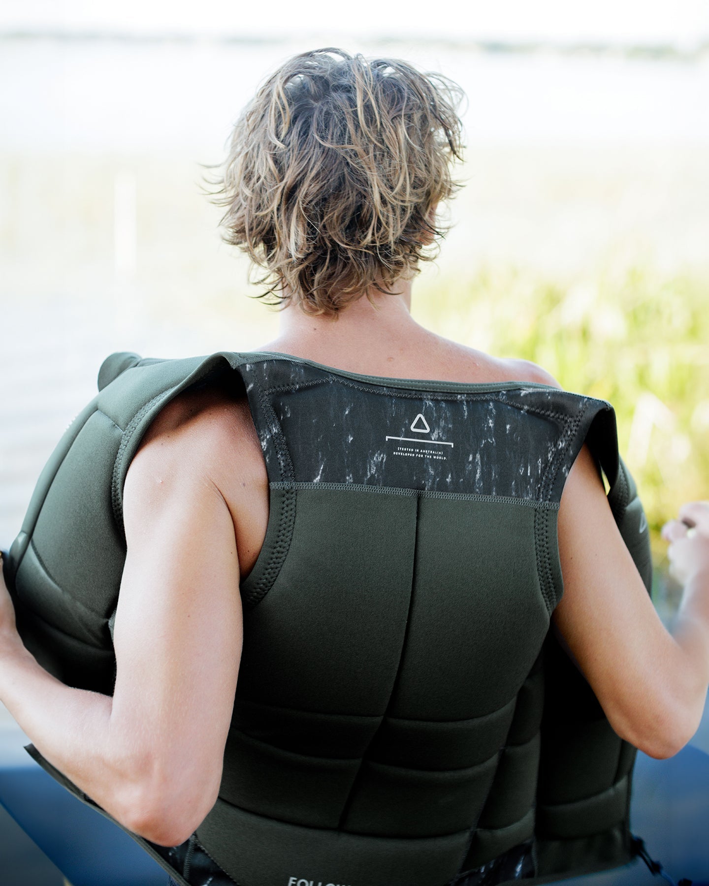 Follow Affiliate Mens Impact Vest - Olive Lifestyle 4