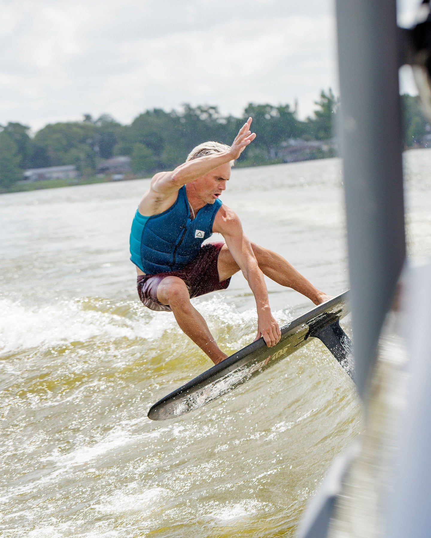 Follow Corp Mens Impact Vest - Blue Lifestyle 4