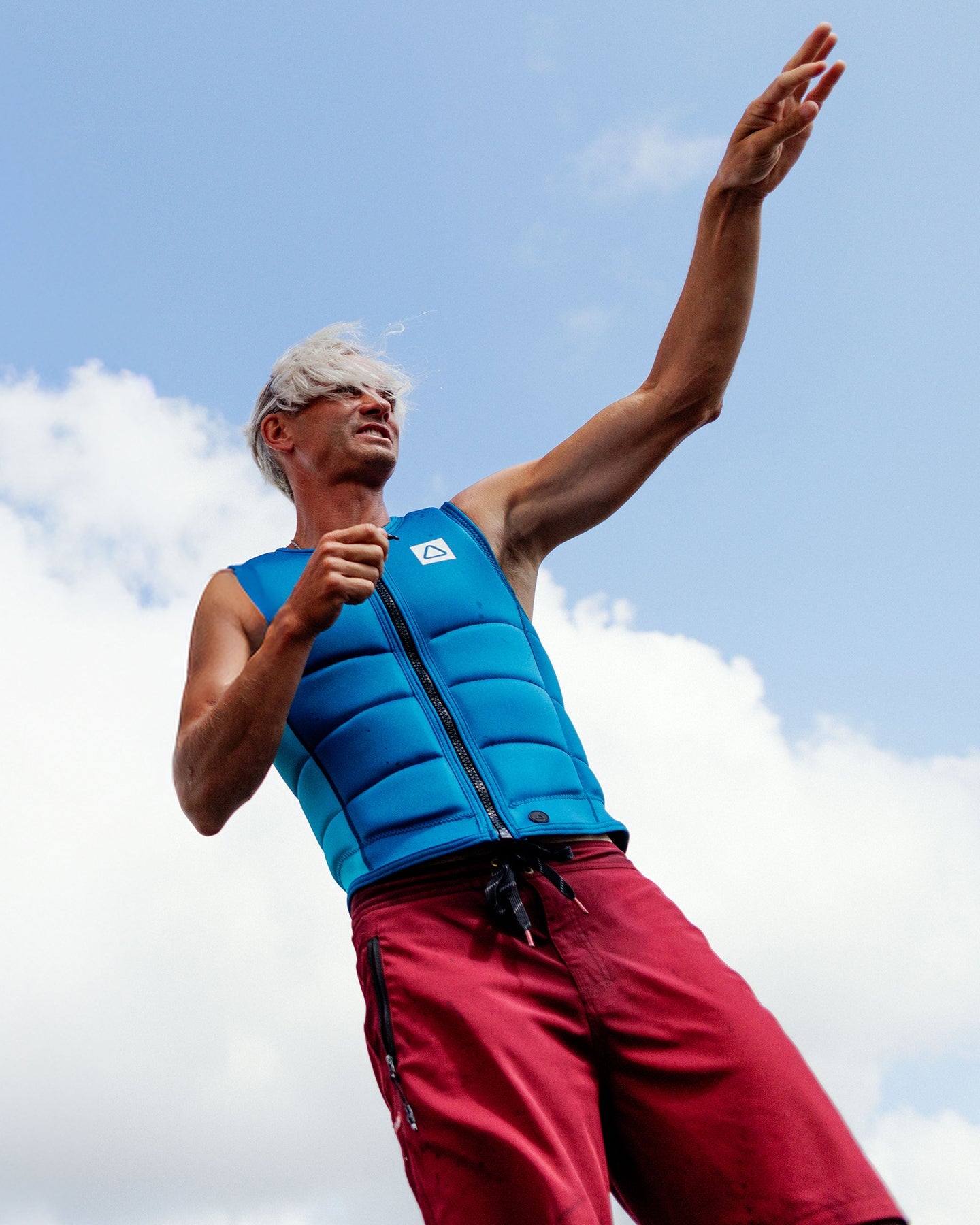 Follow Corp Mens Impact Vest - Blue Lifestyle 2