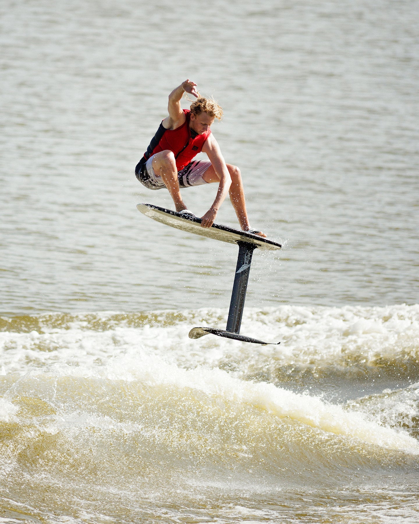 Follow Corp Mens Impact Vest - Red/Grey Lifestyle 4