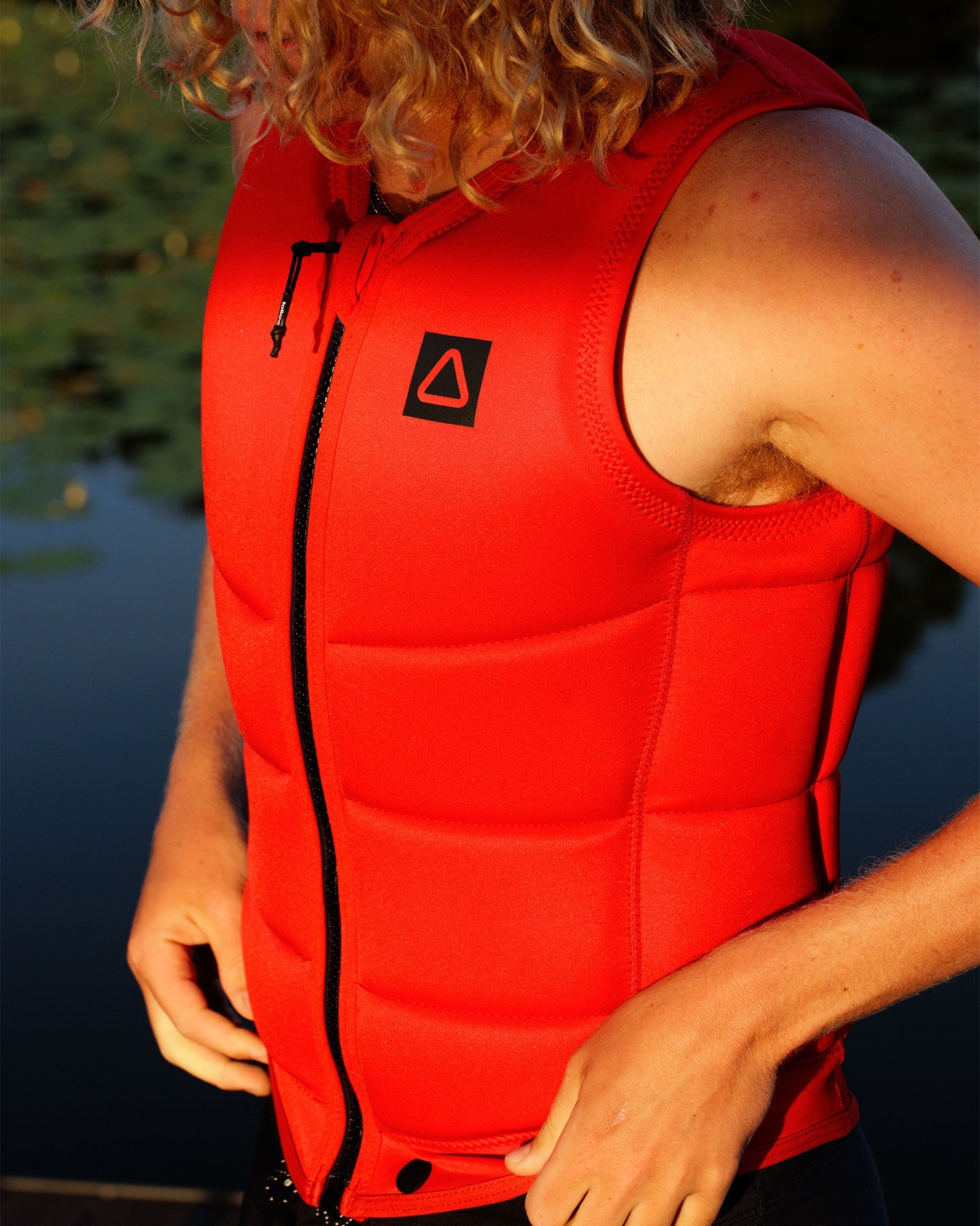 Follow Corp Mens Impact Vest - Red/Grey Lifestyle 6