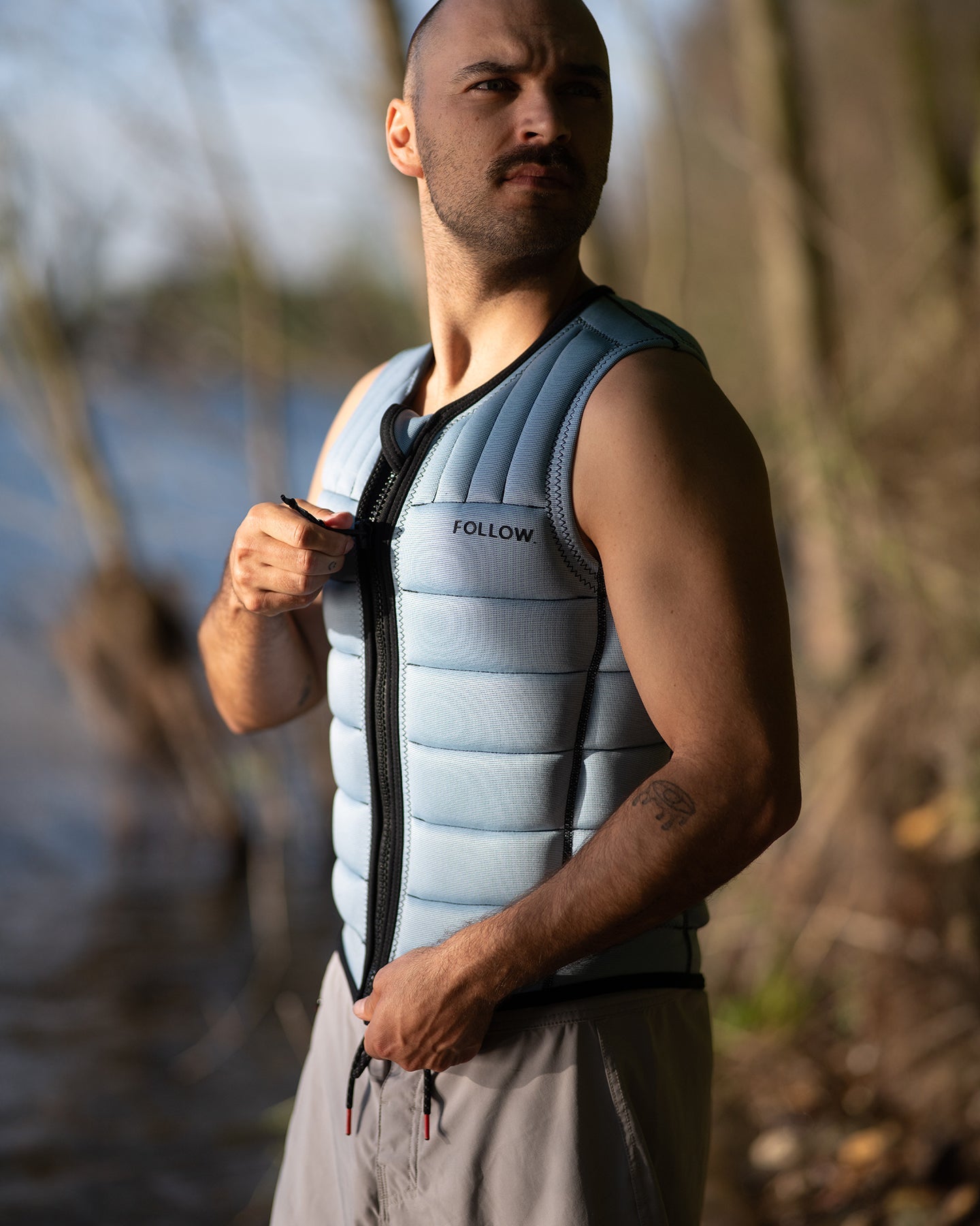 Follow Total Impact Vest - Light Blue Lifestyle 2