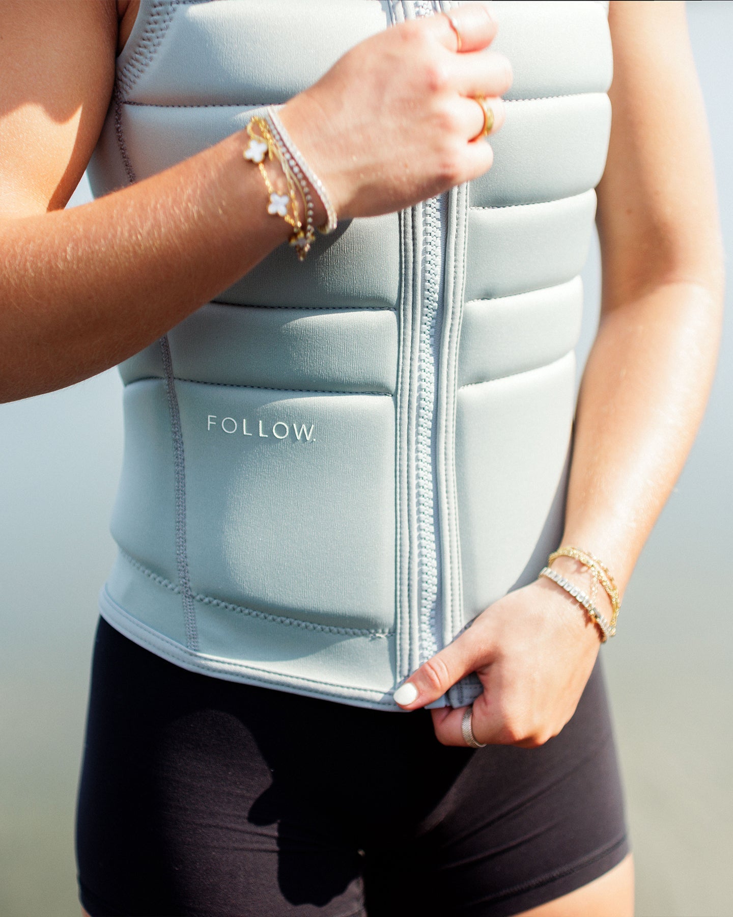 Follow Total Womens Impact Vest - Silver Lifestyle 4