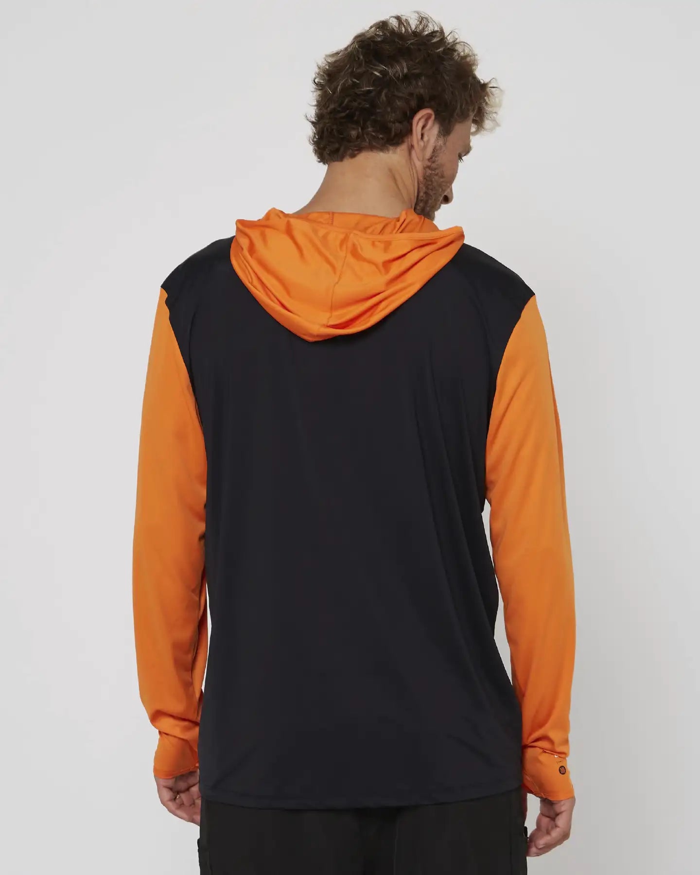 Follow Water Hood L/S - Black/Orange 2