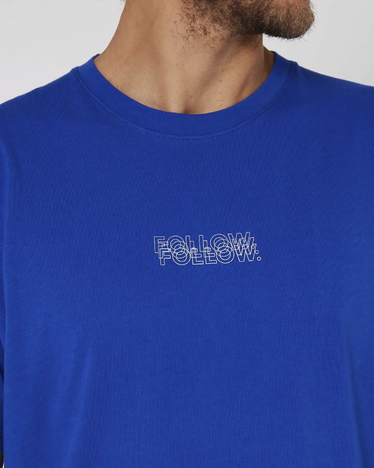 Follow Stacked Tee - Blue 1