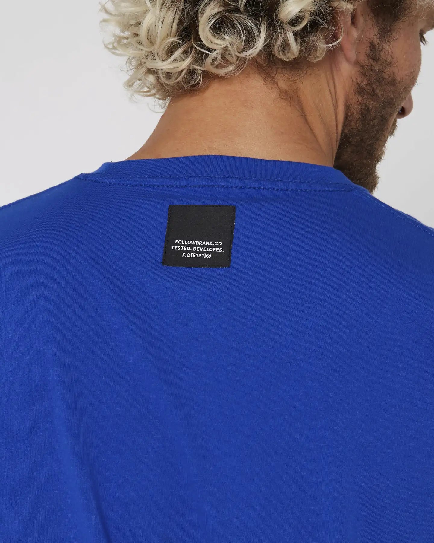 Follow Stacked Tee - Blue 2