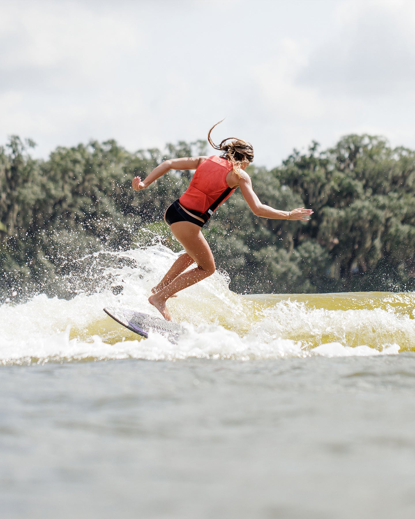 Follow Cleo Impact Vest - Coral Lifestyle 4