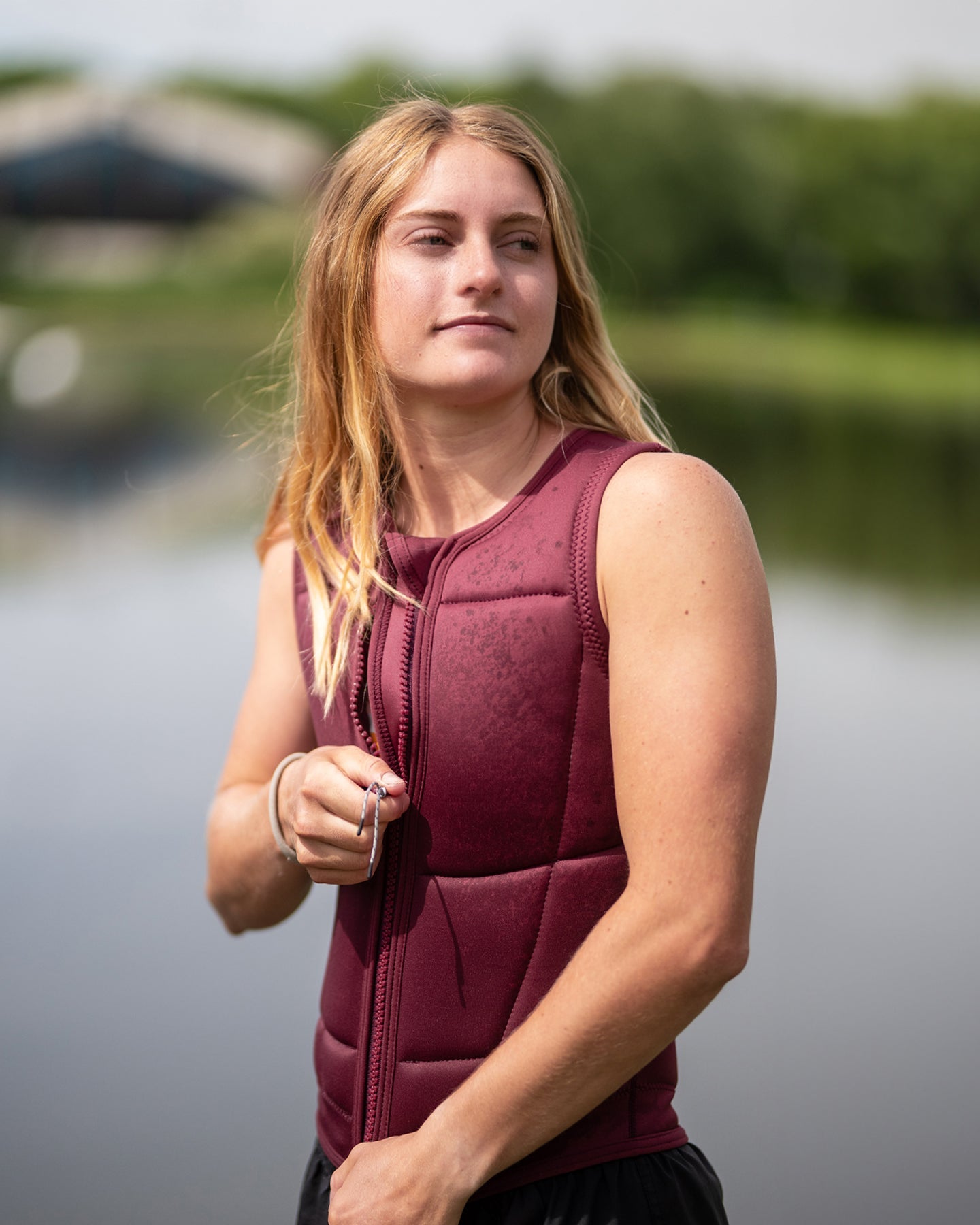 Follow Finesse Impact Vest - Maroon Lifestyle 2