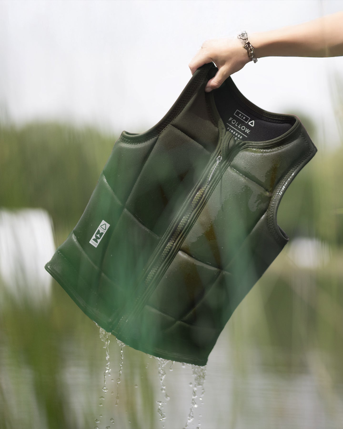 Follow Finesse Impact Vest - Olive Lifestyle 3