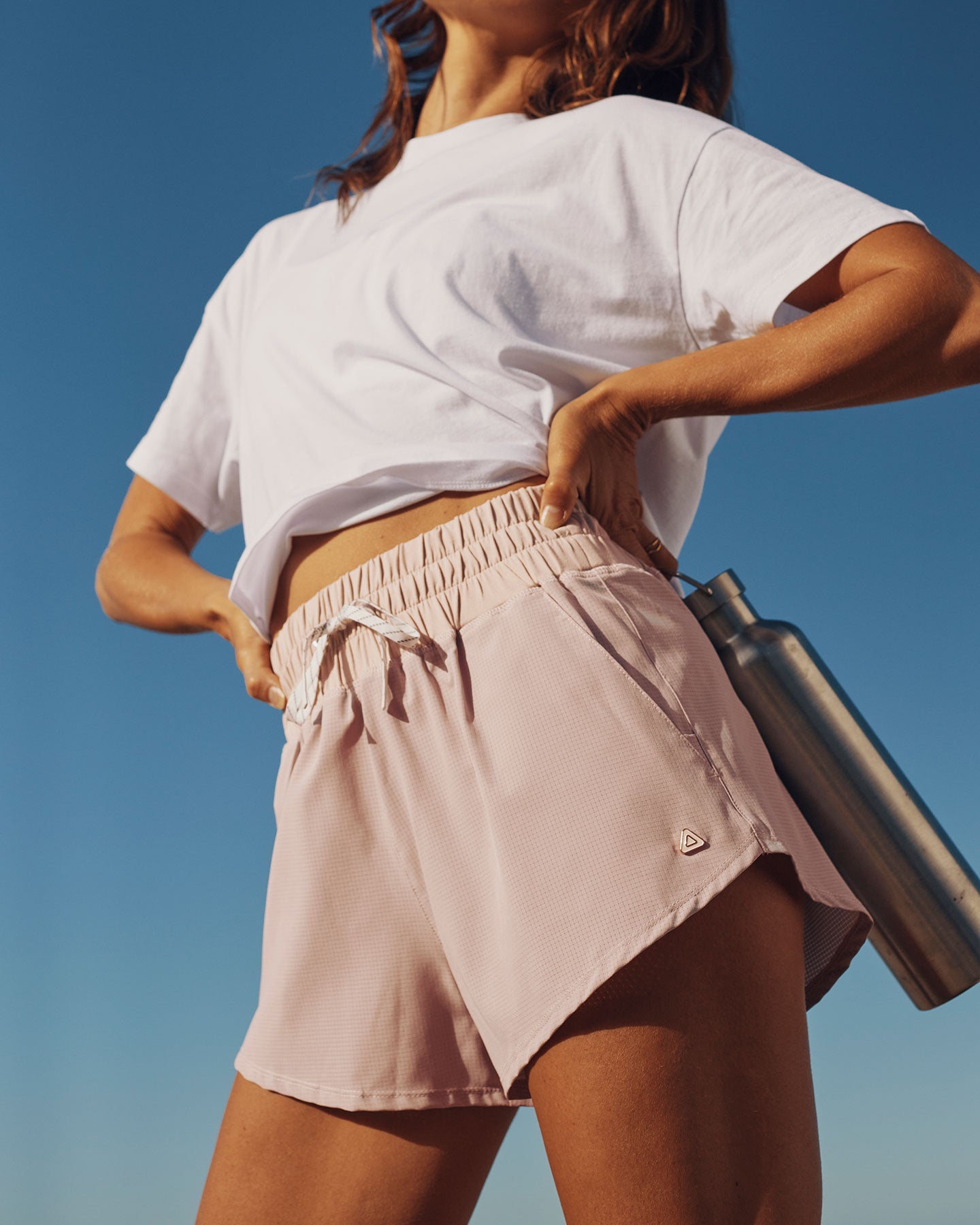 Follow Maven Shorts - Pastel Pink, detail