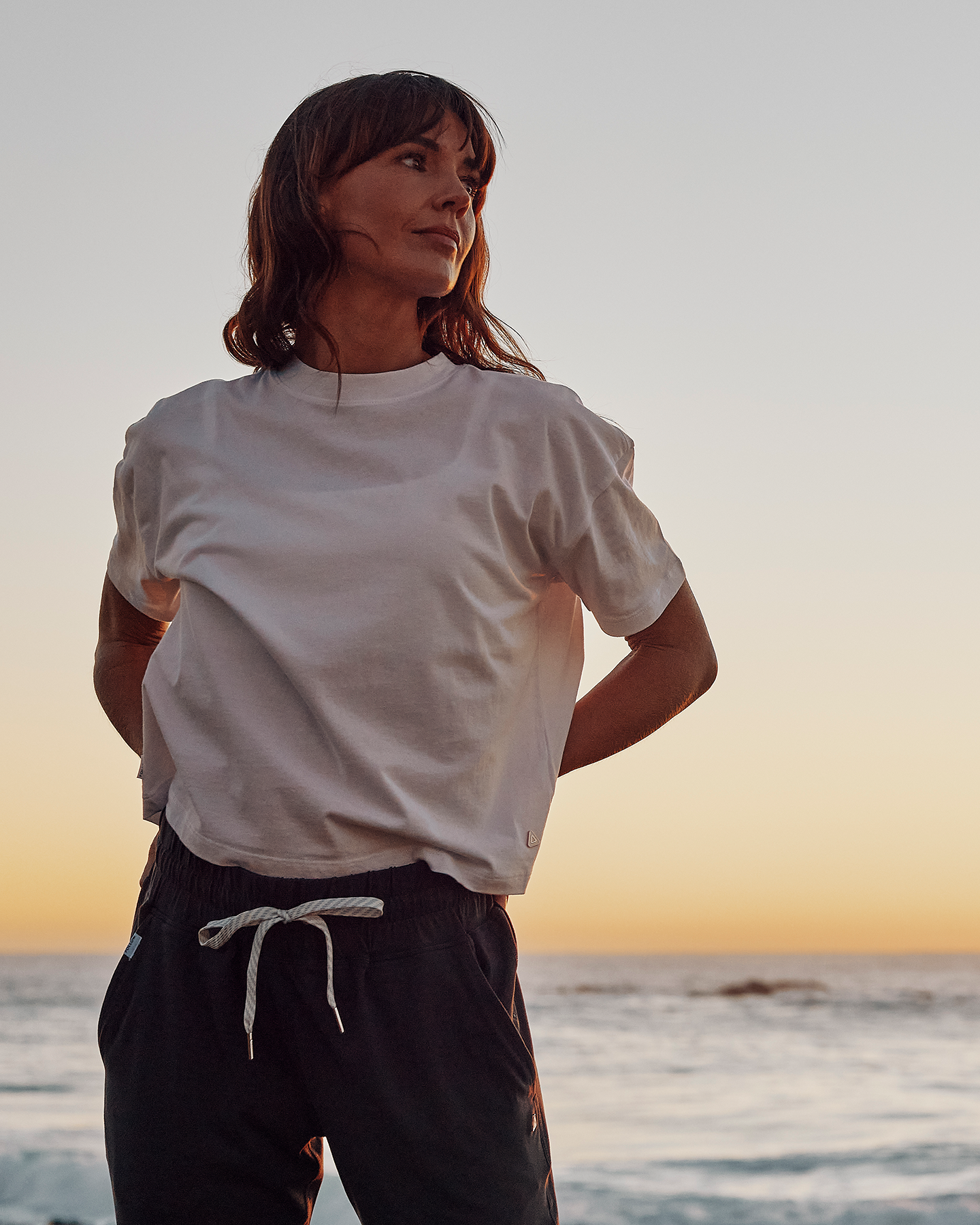 Follow Rhea Oversized Tee - White, lifestyle