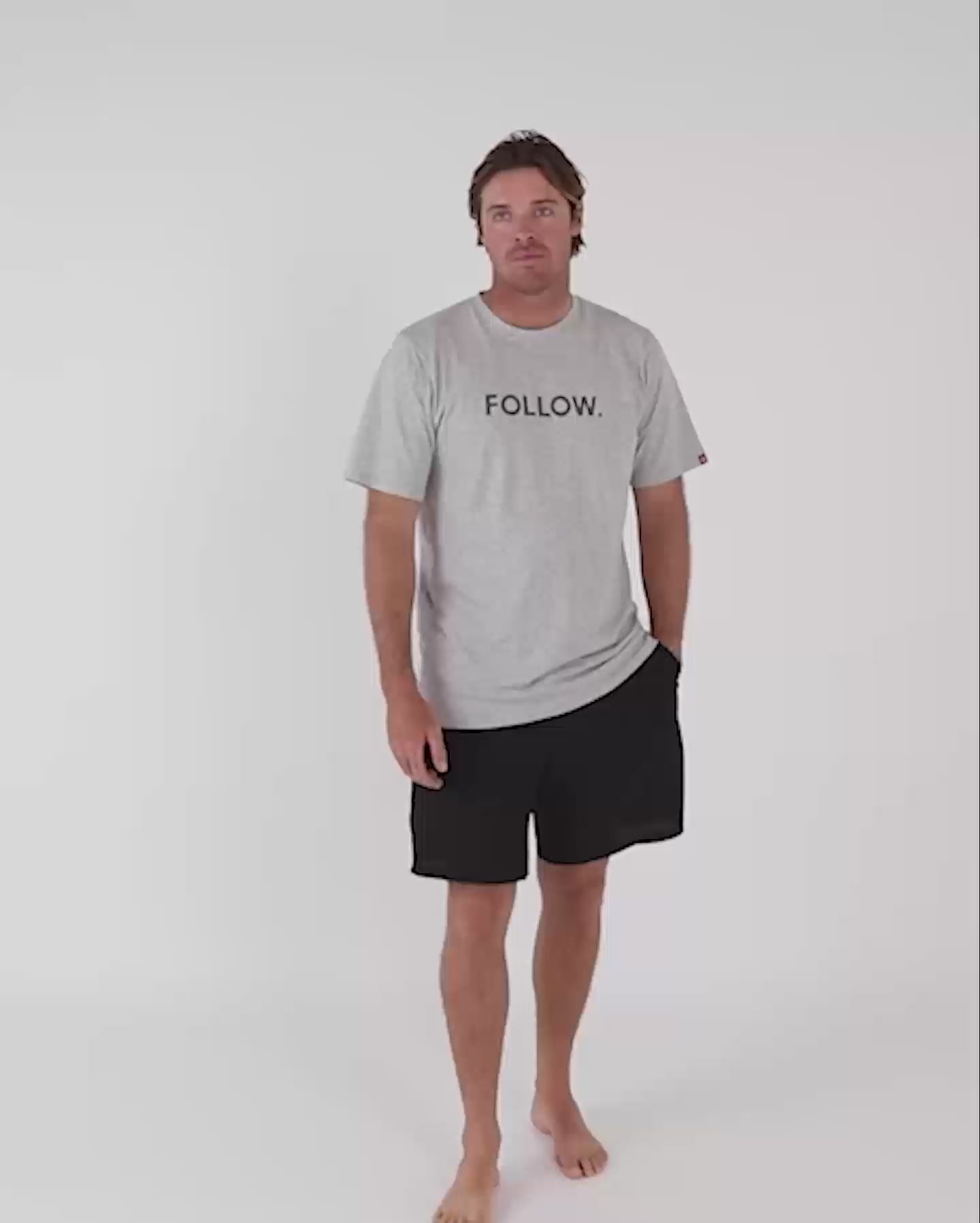 Follow Logo Tee - Grey Heather Video