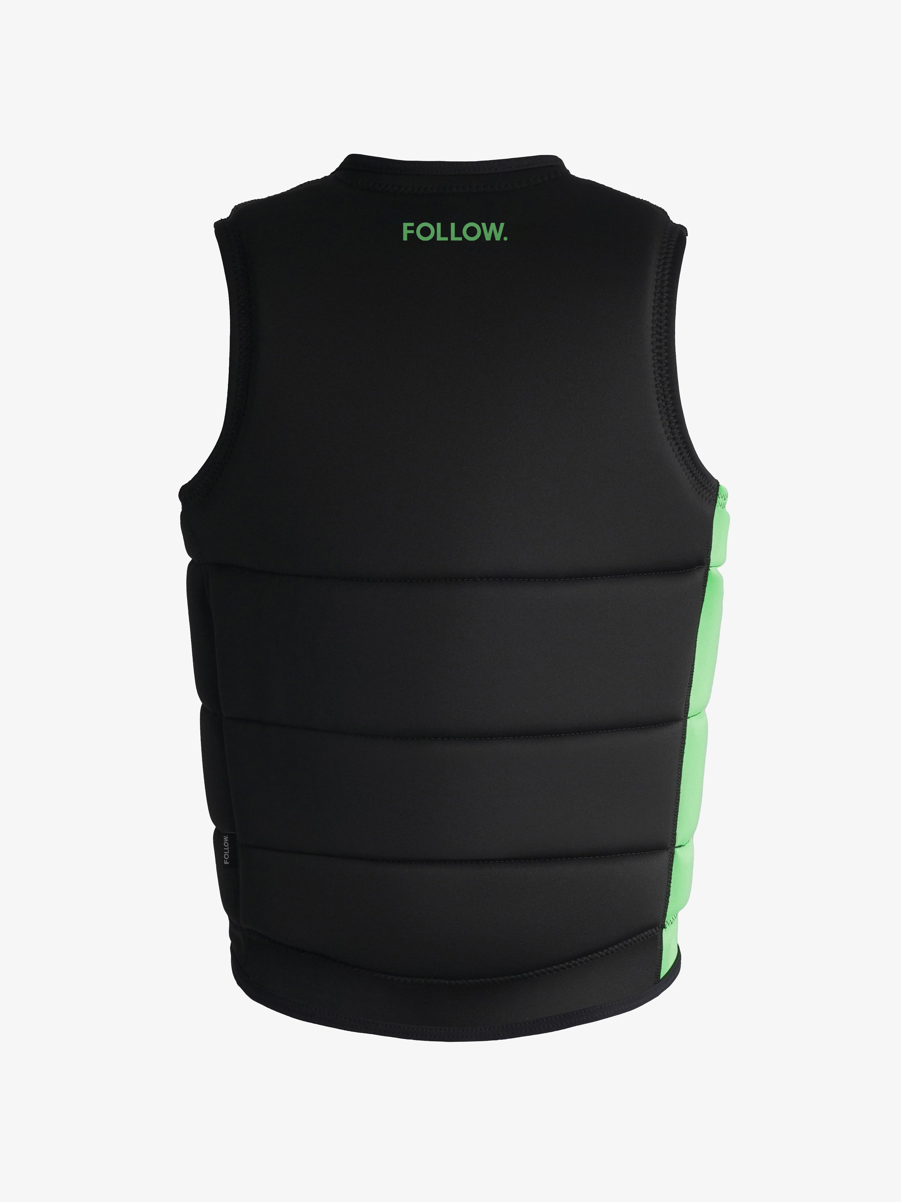 Follow Corp Mens Impact Vest - Black/Green 7