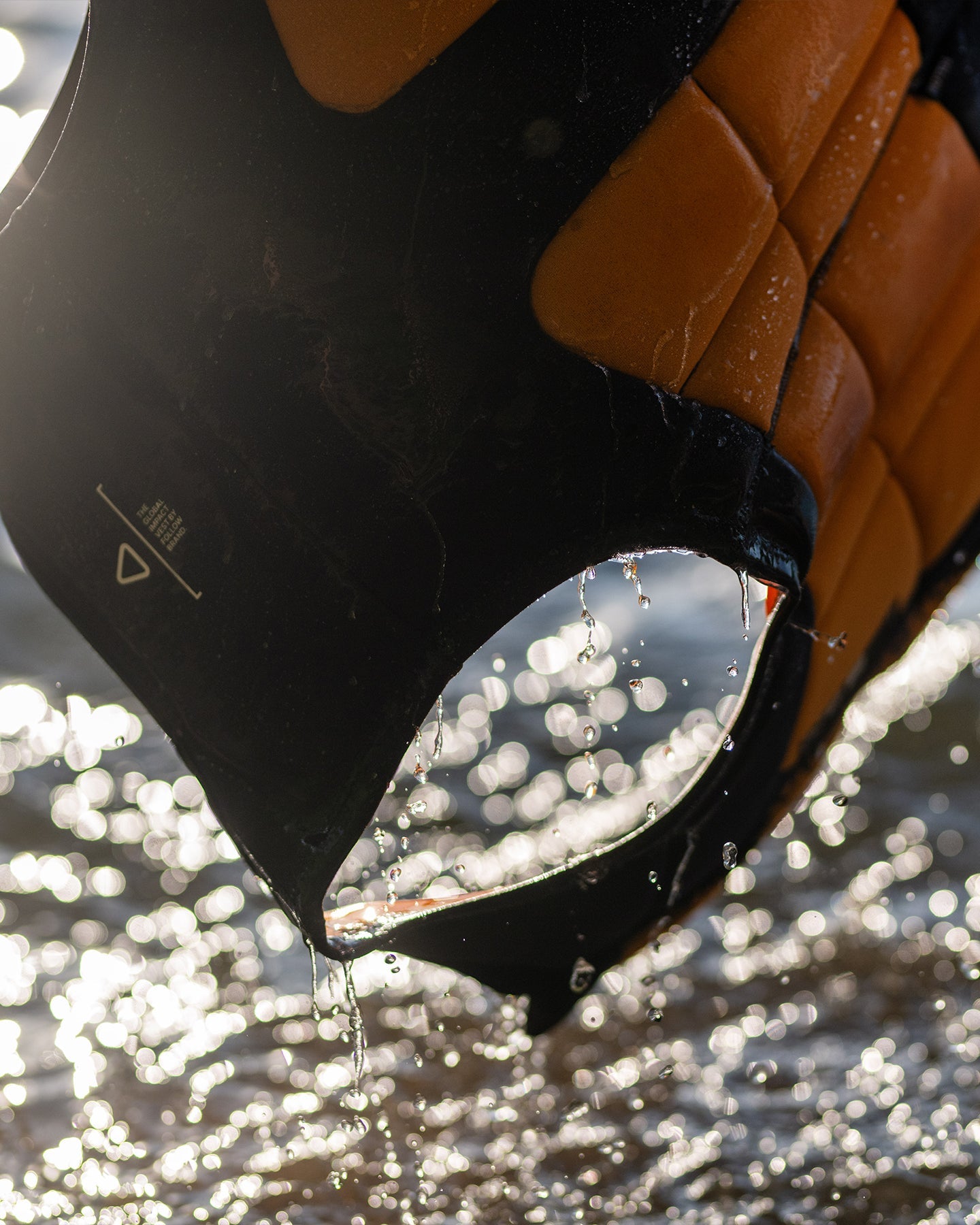 Follow Global Mens Impact Vest - Orange/Black Lifestyle 10