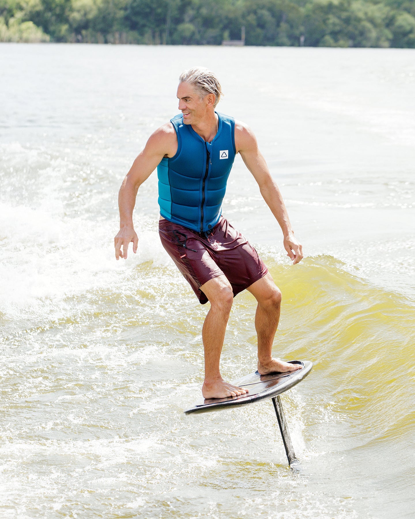 Follow Corp Mens Impact Vest - Blue Lifestyle 3