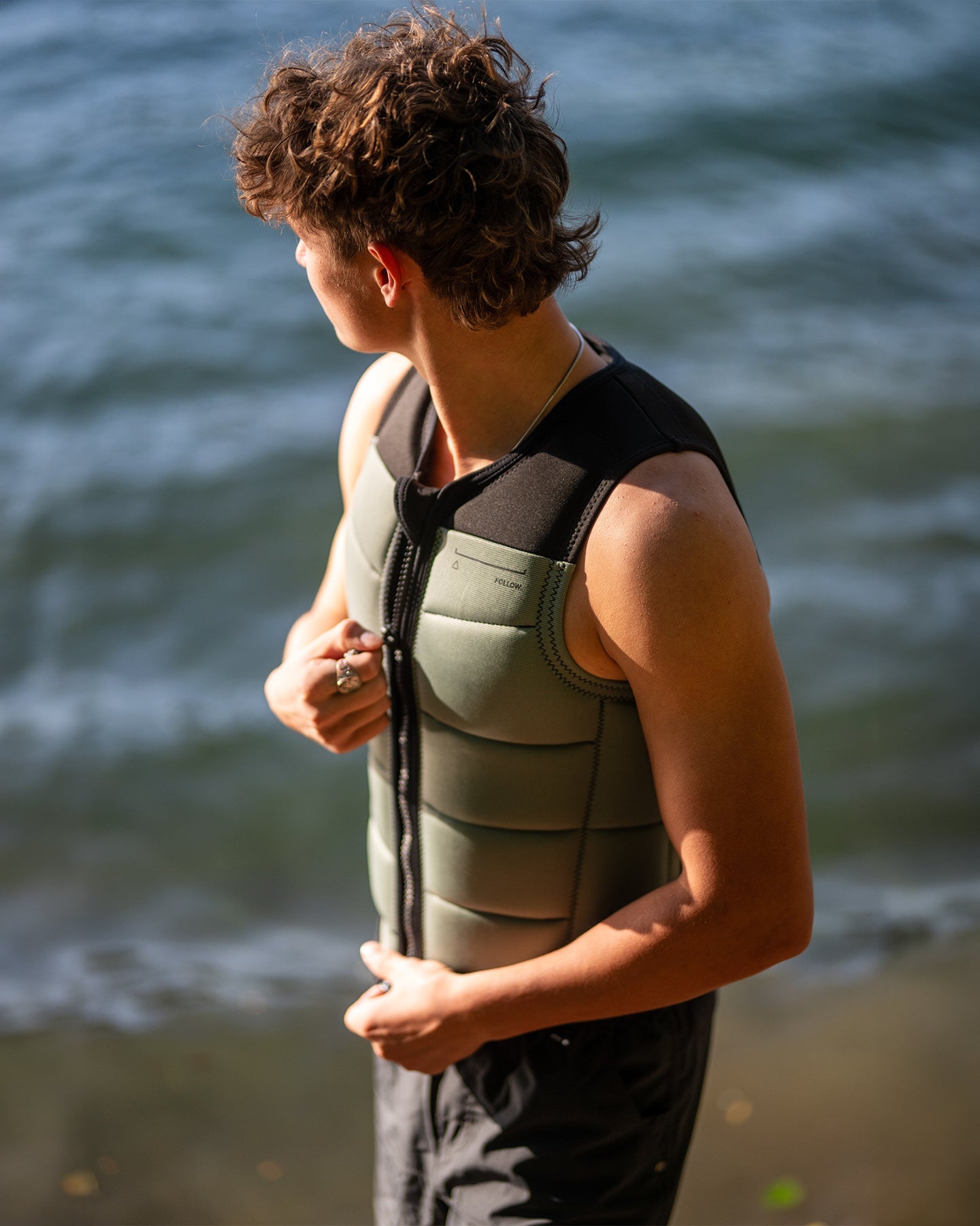 Follow Section Mens Impact Vest - Black/Petina Lifestyle 2