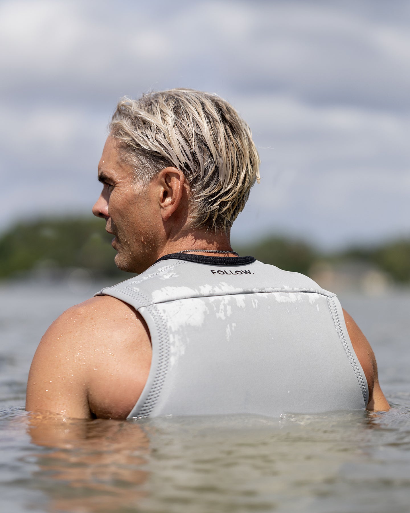 Follow Affix Mens Impact Vest - Silver Lifestyle 3