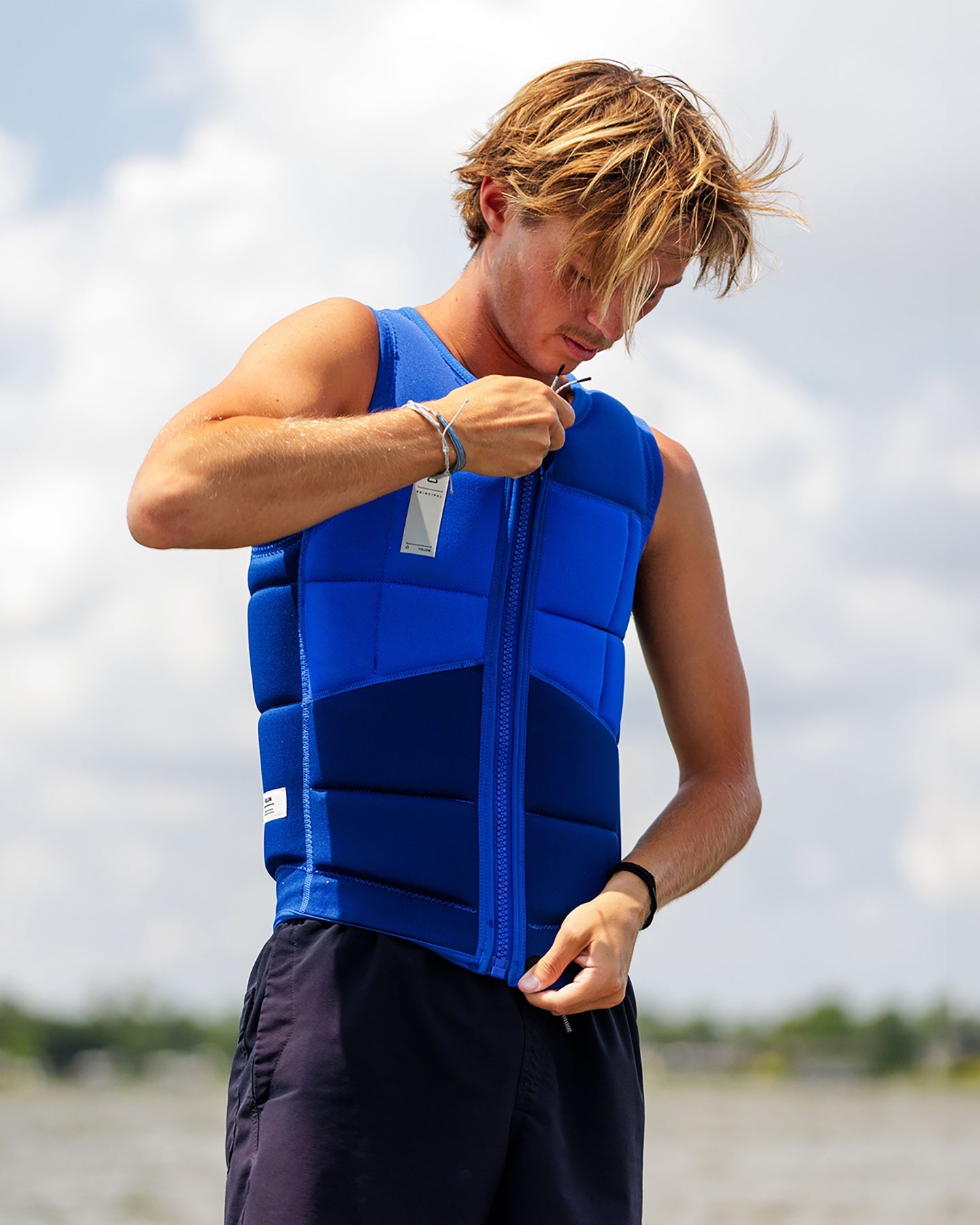 Follow Principal Impact Vest - Blue Lifestyle 2