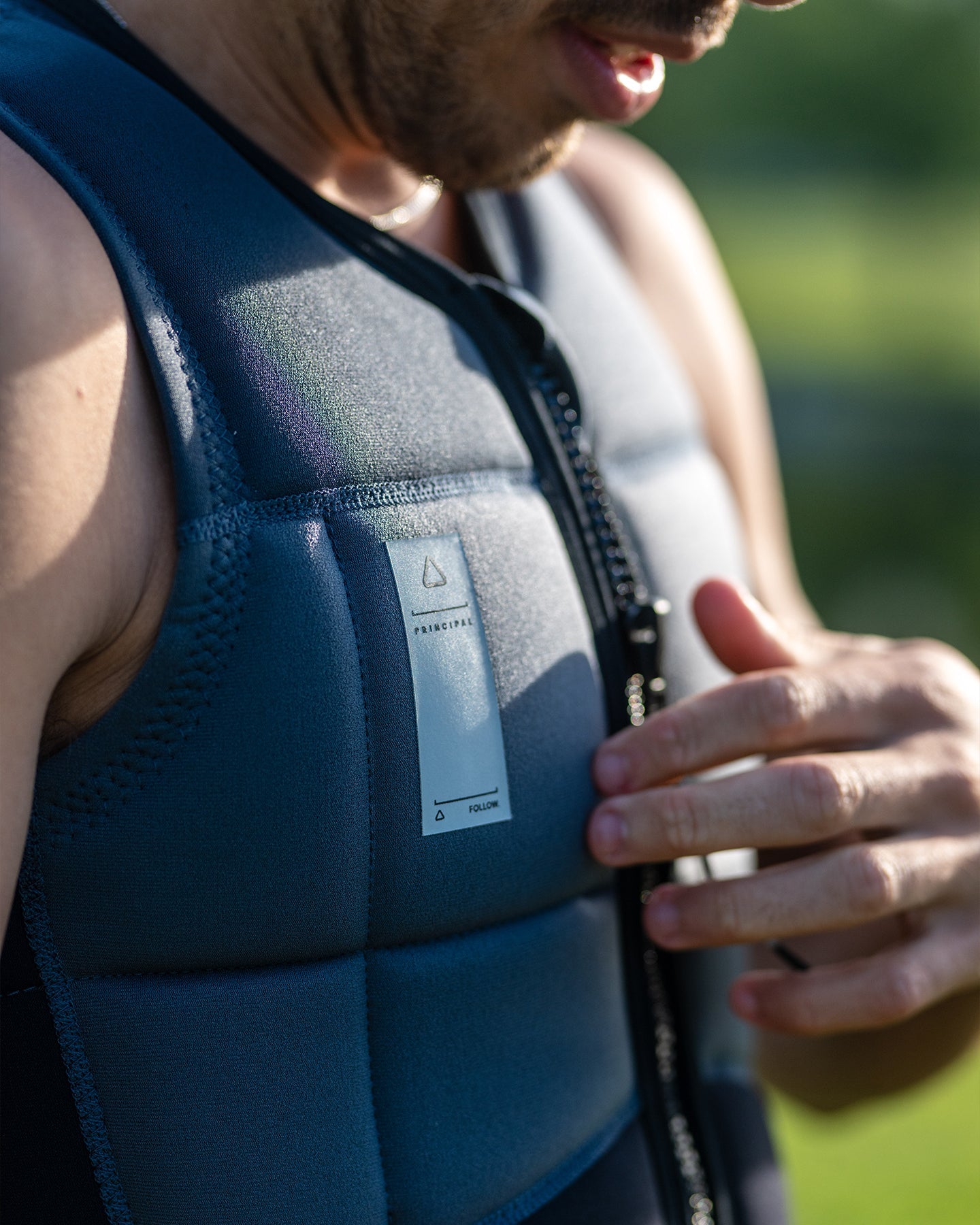 Follow Principal Impact Vest - Charcoal Lifestyle 4