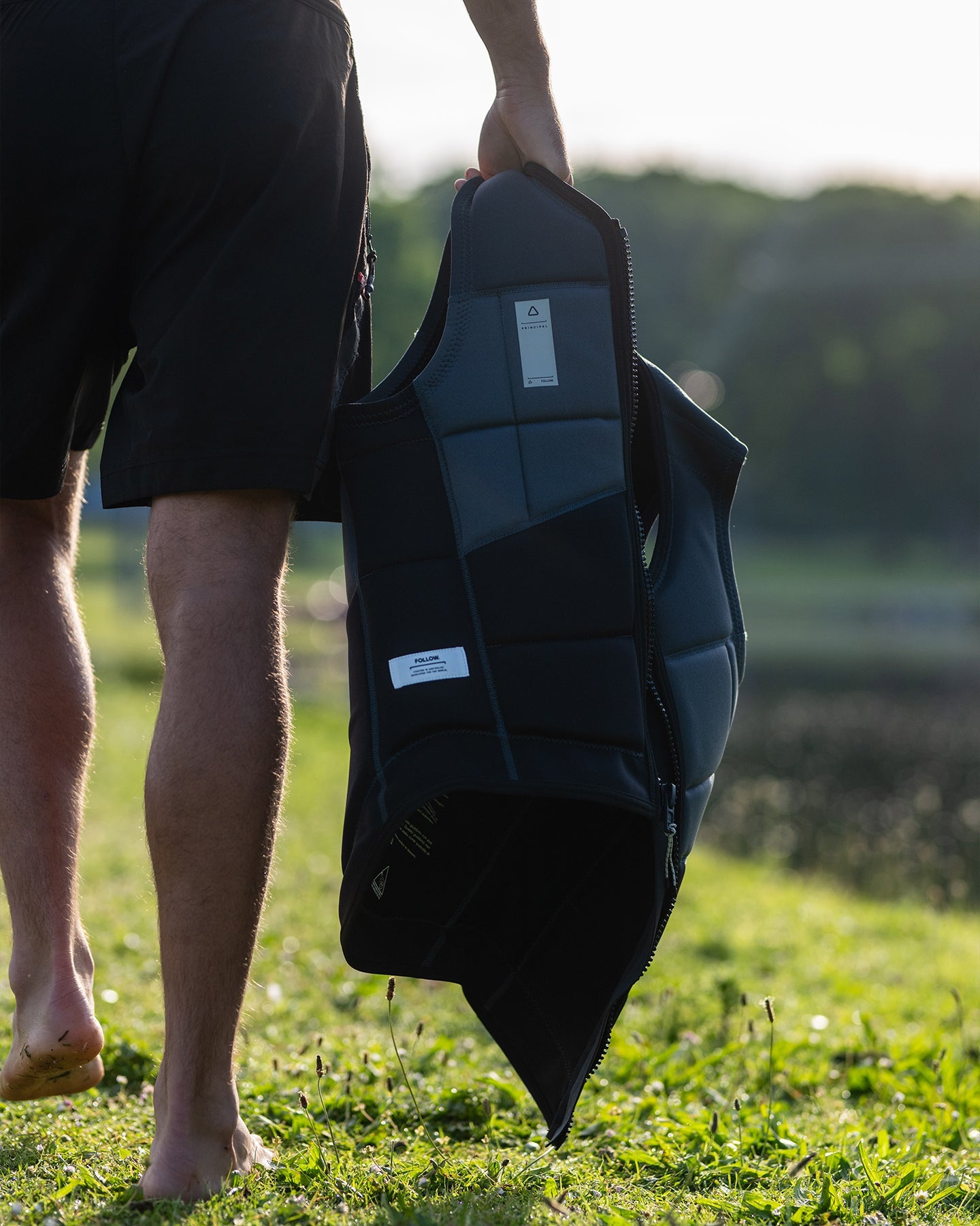 Follow Principal Impact Vest - Charcoal Lifestyle 7