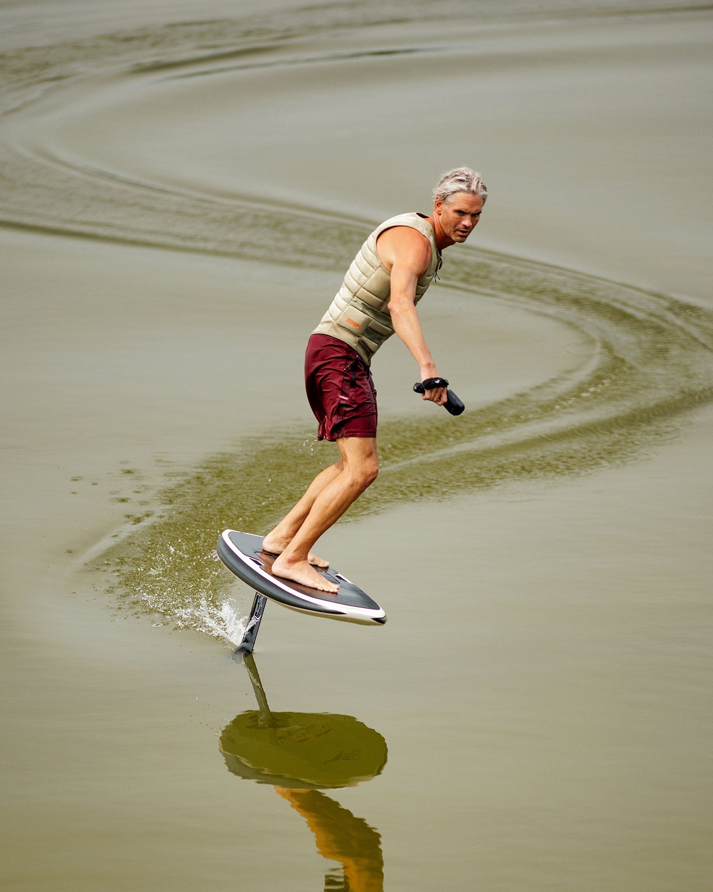 Follow Asset Impact Vest - Khaki Lifestyle 9