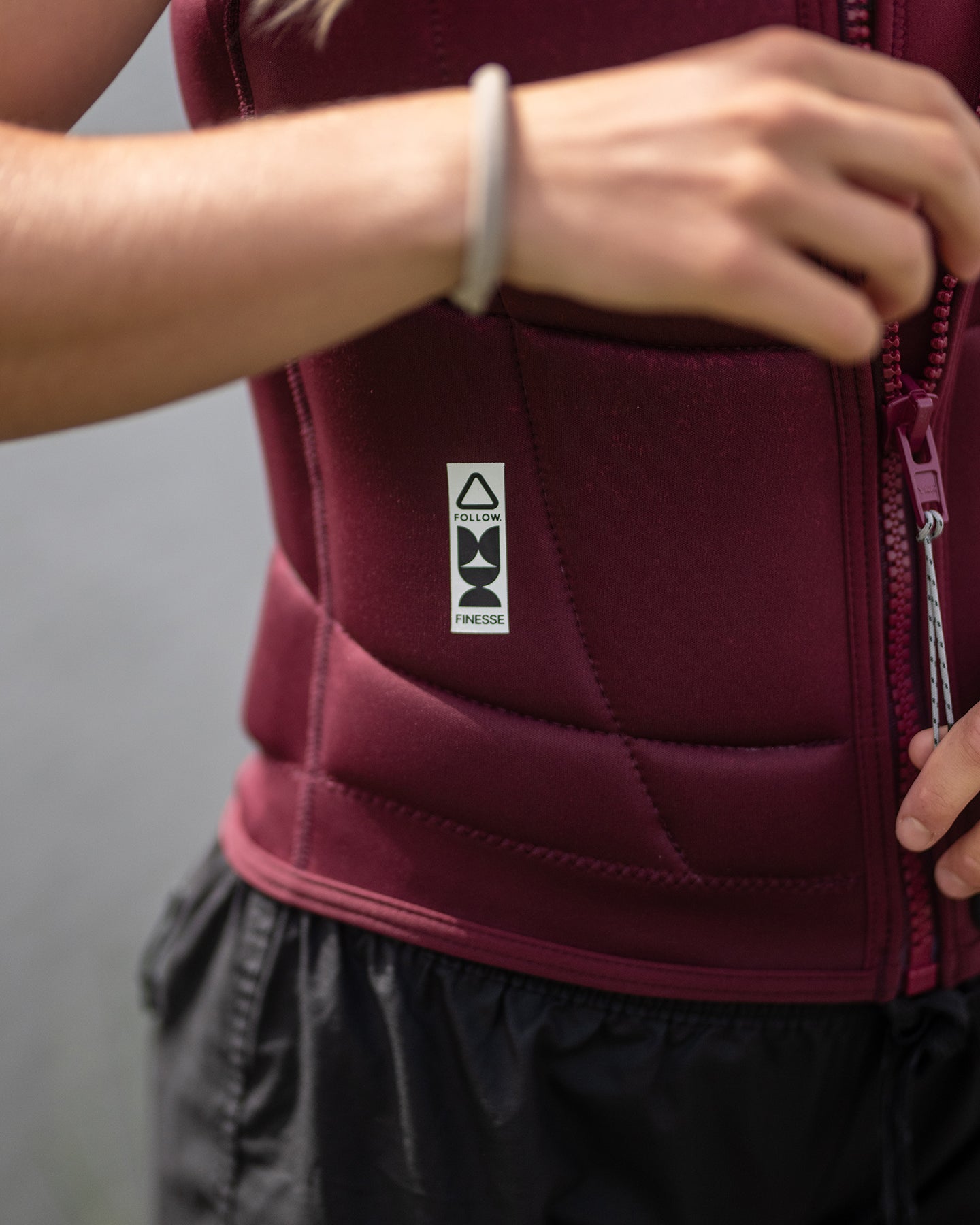 Follow Finesse Impact Vest - Maroon Lifestyle 4