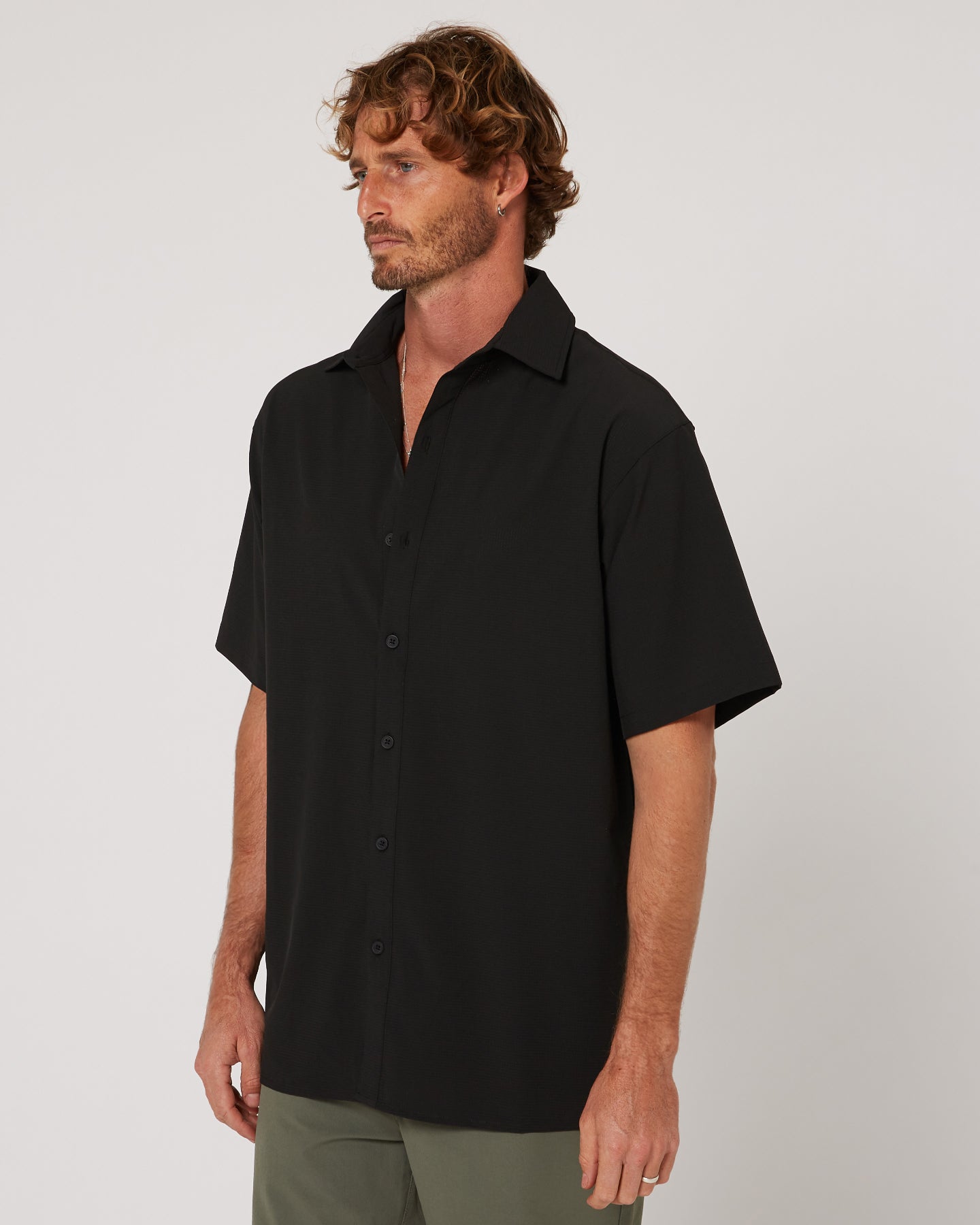 Follow Tech Shirt S/S - Black, rear view