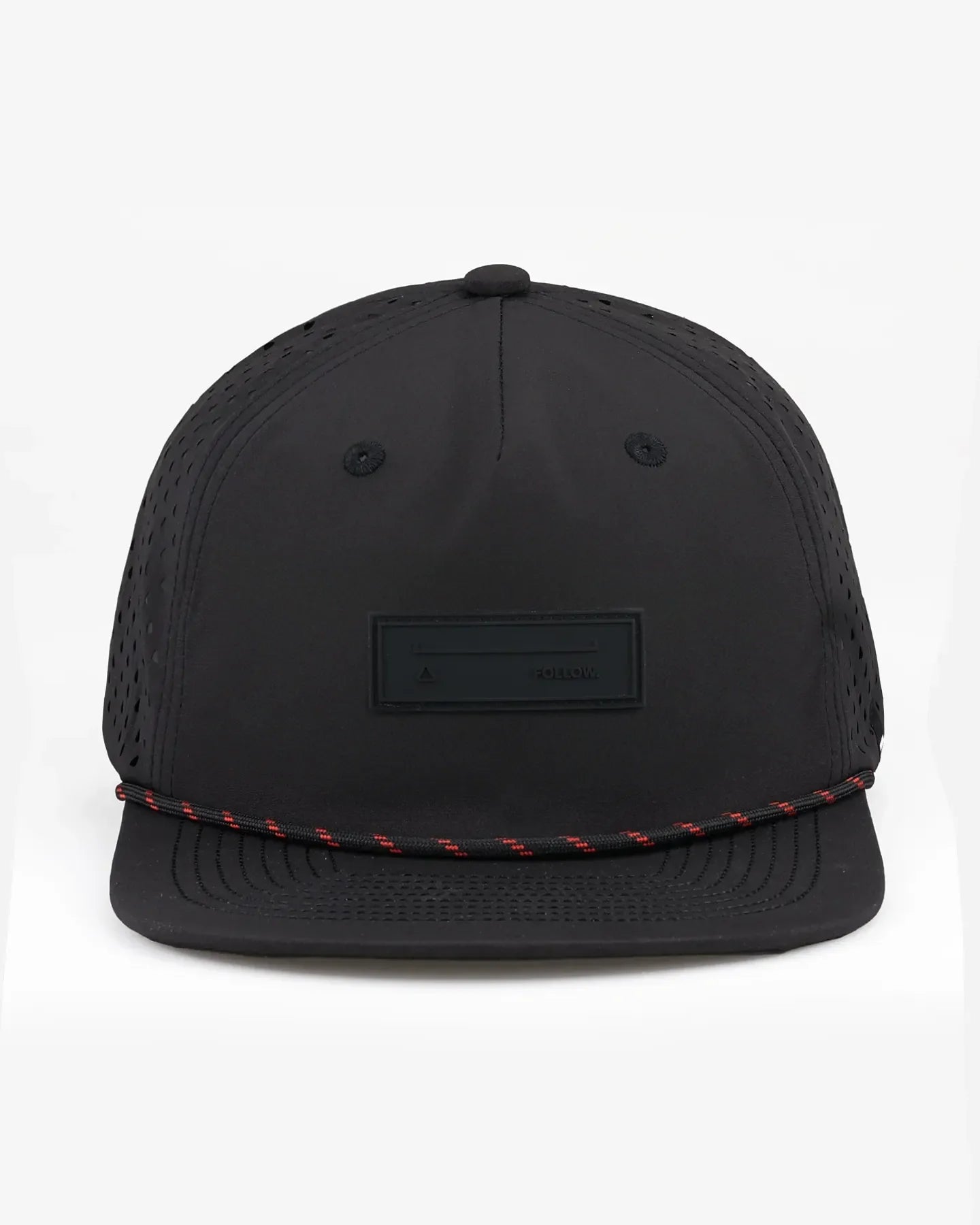 Follow Captain Flat Cap - Black, rear view