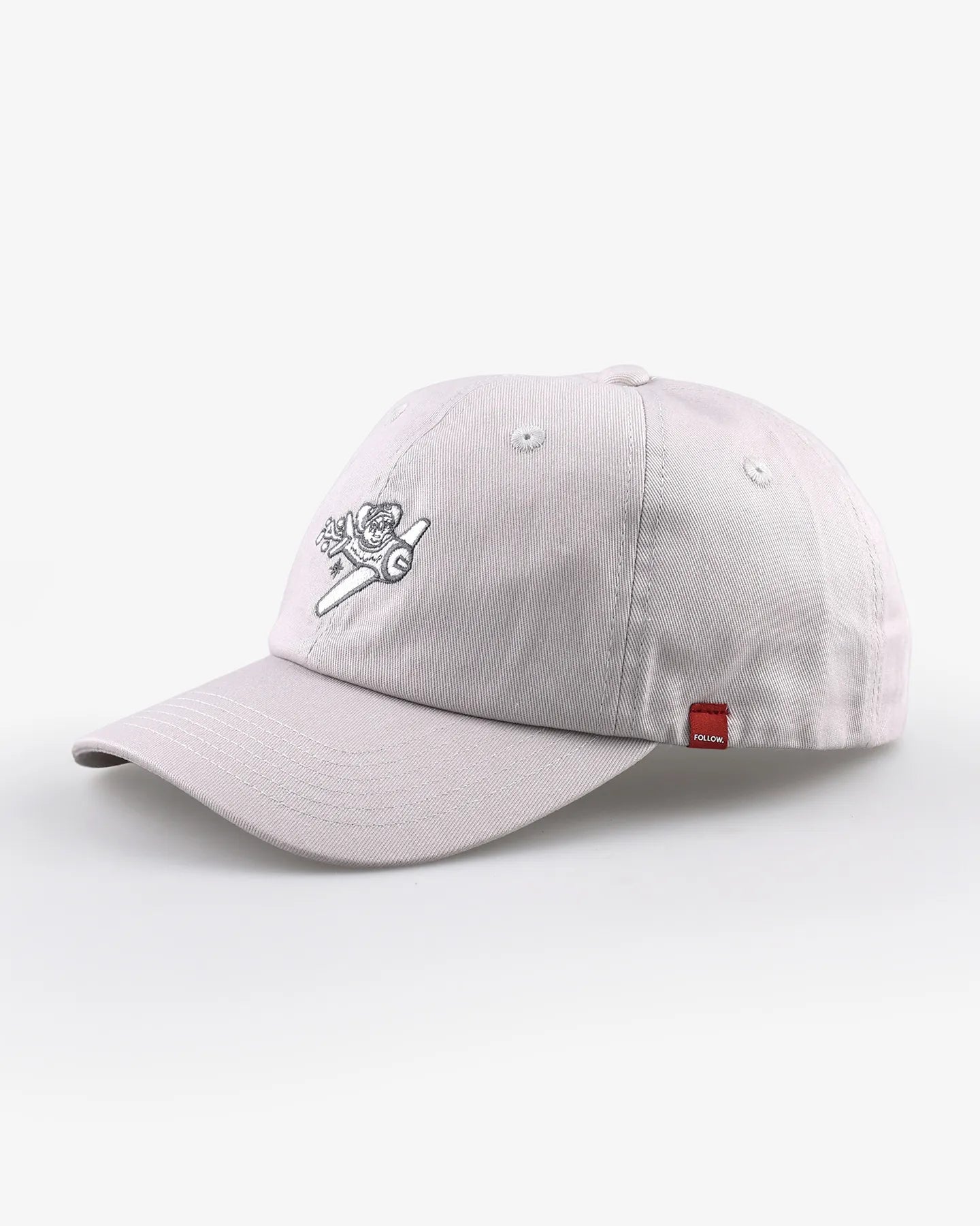 Follow Moment Cap - Light Grey, side view